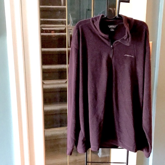 Men’s Eddie Bauer light polar fleece quarter zip top. - Picture 2 of 6